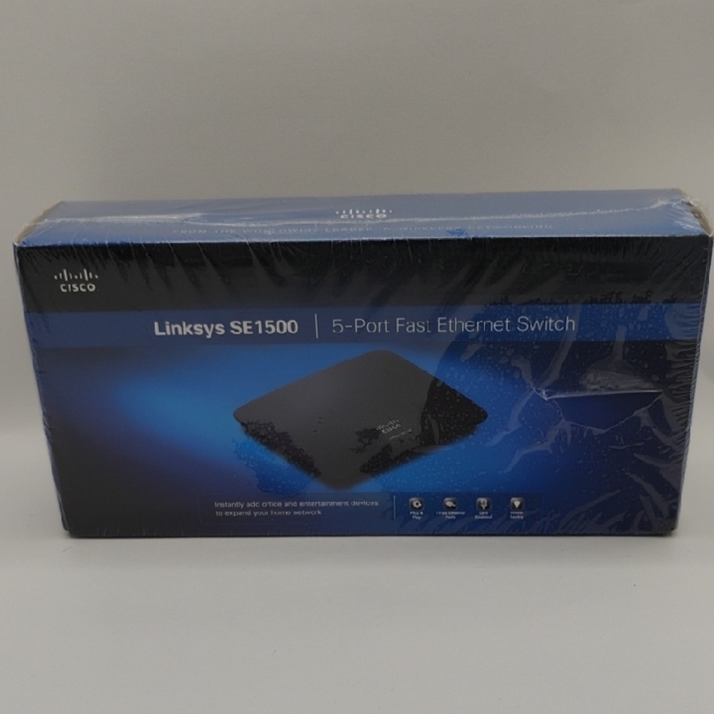 Linksys SE1500 5-Port Fast 10/100 Ethernet Switch Sealed